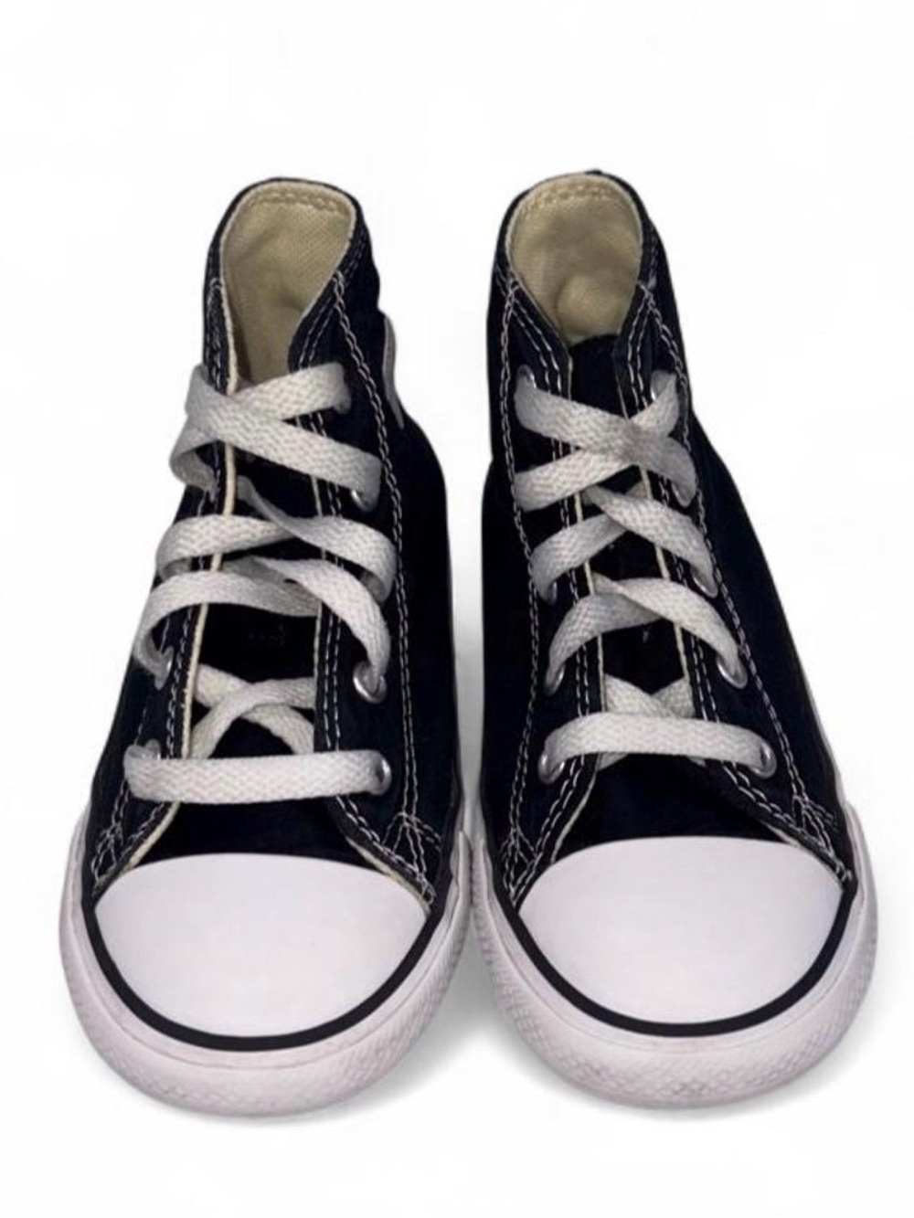 Converse classic Kids Black High-Top Canvas Sneakers size 10